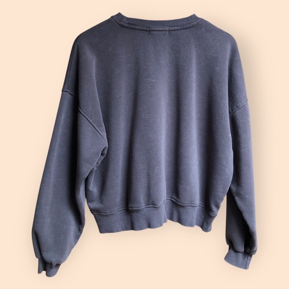 Vinyl Icons Limoncello Graphic Print Crewneck Sweatshirt Oversized Crop Women M - Picture 7 of 9